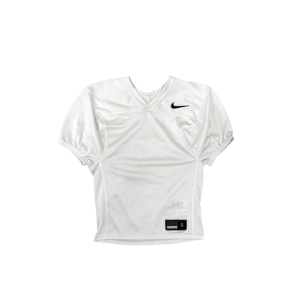Nike White Mesh Football Practice Jersey Youth Small 8/10